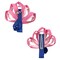 Wrapables Peacock, Bunny, Purse, Ballet Shoes Ribbon Sculpture Hair Clips with Polka Dots Hair Clip / Hair Bow Holder, Purple
